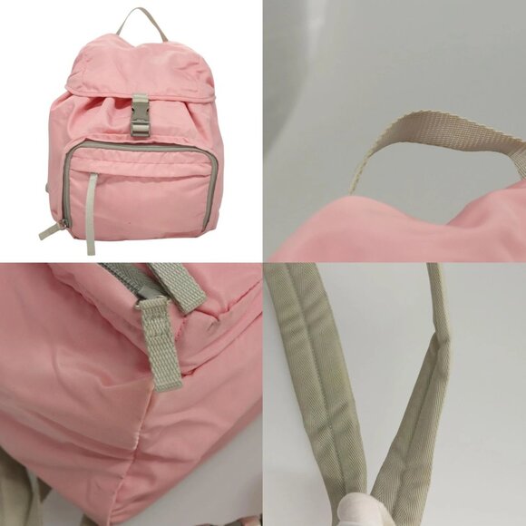 PRADA Backpack Nylon Pink Silver Auth ki5661 - Picture 15 of 15